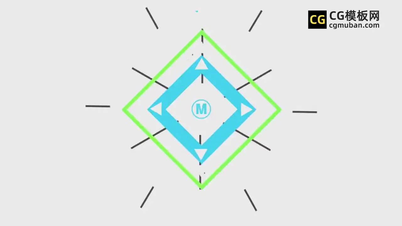 MG扁平化动态图形演绎logo动画premiere片头模板图