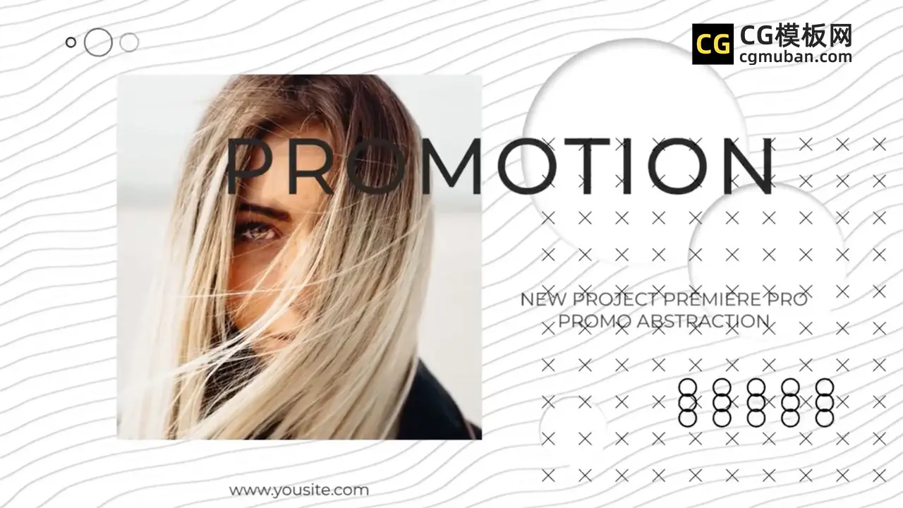 抽象潮流时尚动态背景模特展示促销活动幻灯片宣传视频pr模板 Promo Abstraction插图