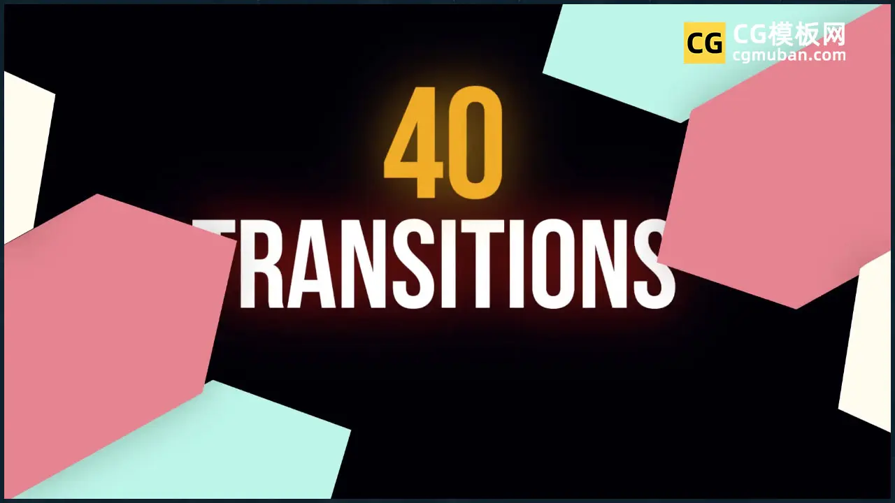 MG动画转场模板 40个丰富多彩的图形动画转场  4K动态图形PR过渡 Transitions Pack插图