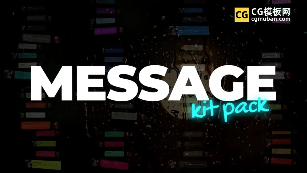 Premiere短信微信对话框模板 5种手机聊天消息框Pr视频预设 Message Pack Kit插图