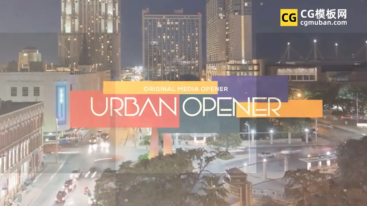 Vlog生活记录城市宣传视频 画面切割转场彩色字幕动画PR模板 Urban Inspiring Media Opener插图