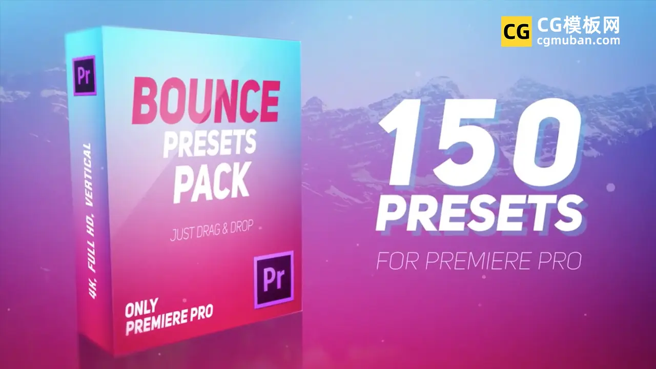 PR预设：抖音弹跳转场 150个抖动弹跳动作快闪卡点视频过渡预设 Bounce Presets Pack插图