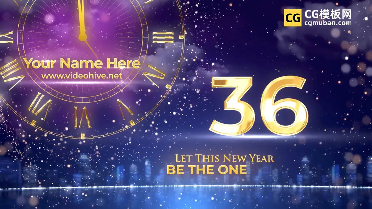 PR模板+AE模板：2021年新年倒计时 元旦晚会舞台表演活动开场跨年视频模板 New Year Countdown 2021插图