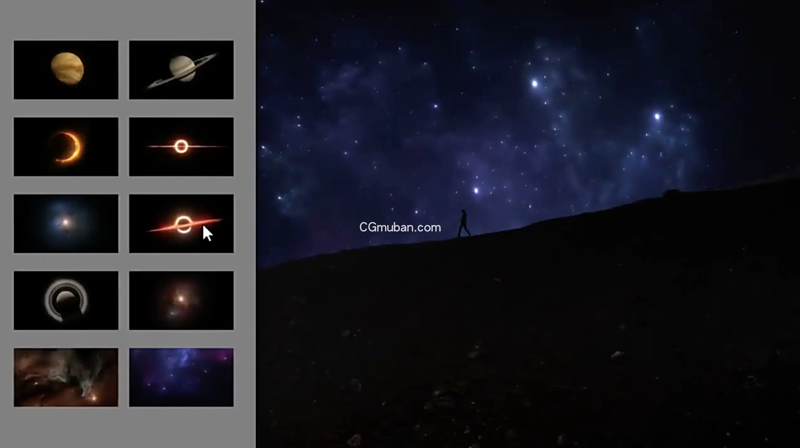 4K视频素材：130个科幻壮丽星云太空黑洞行星地球陨石4K图片视频特效动画合成素材 Big Films-ASTRA-Space Pack插图(1)